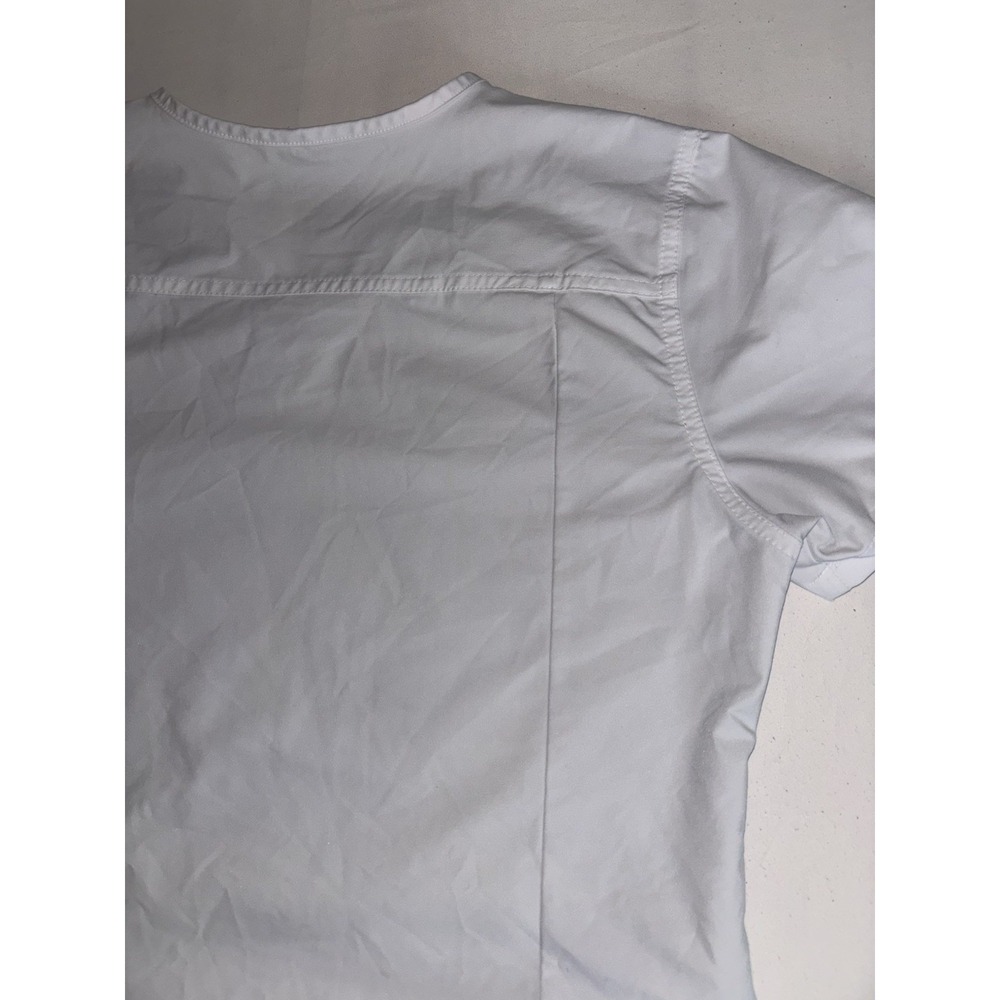 Women's Carhartt Force Modern Fit Scrub Top White Small V Neck Pockets Nurse - Picture 14 of 14